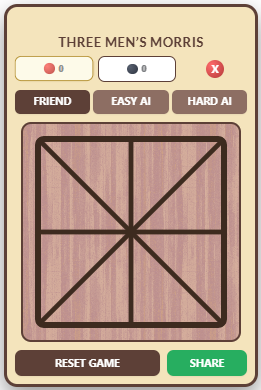 Three Men’s Morris online game